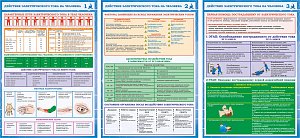 Комплект плакатов Действие электрического тока на человека