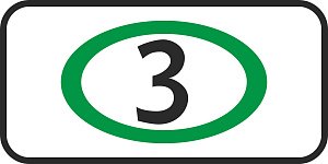 Знак 8.25 Экологический класс (3) транспортного средства